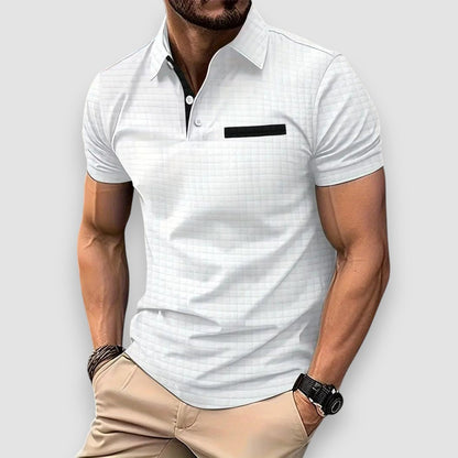 Marlowe Threads Patterned Polo™ — Tailored Comfort, Everyday Style