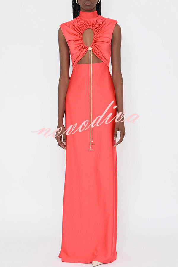 High Neck Ankle-Length Dress™ — Effortless Graceful Silhouette