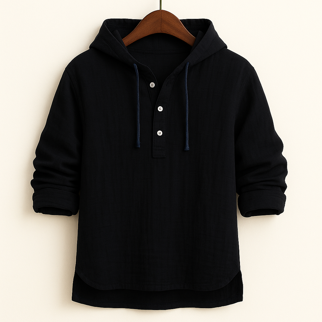 Cloudveil™ Cotton-Linen Hoodie — Lightweight Comfort, Effortless Style