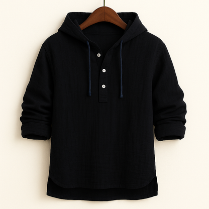 Cloudveil™ Cotton-Linen Hoodie — Lightweight Comfort, Effortless Style