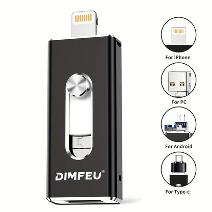 256GB Flash Drive Intended for iPhone, 128GB 64GB 32GB Memory Stick Storage Files Photos Videos Backup, Compatible with iPhone iPad Android PC, Plug and Play, Data Backup, Photo Storage, Sleek Memory Stick, Portable Drive, Efficient Performance, Sturdy Co