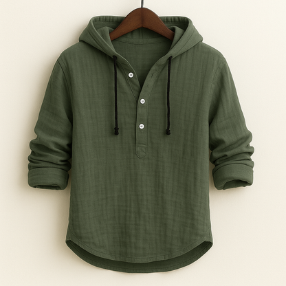 Cloudveil™ Cotton-Linen Hoodie — Lightweight Comfort, Effortless Style