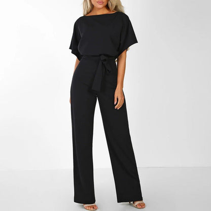 Elva Eleganter Jumpsuit™ — Flattering Belted Waist, Effortless Style