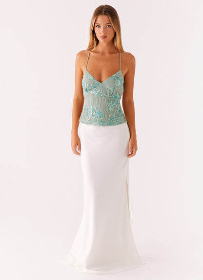 Seravia™ Sequin Backless Top — Radiant Shine, Flattering Fit