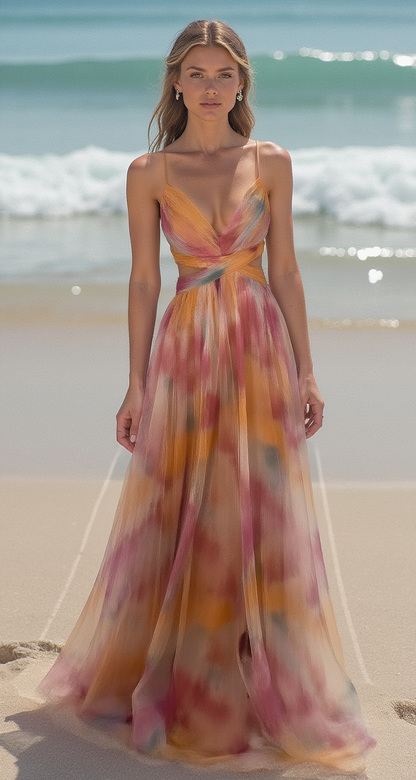 LioraLace™ Maxi Dress — Flattering Fit, Fluid Elegance