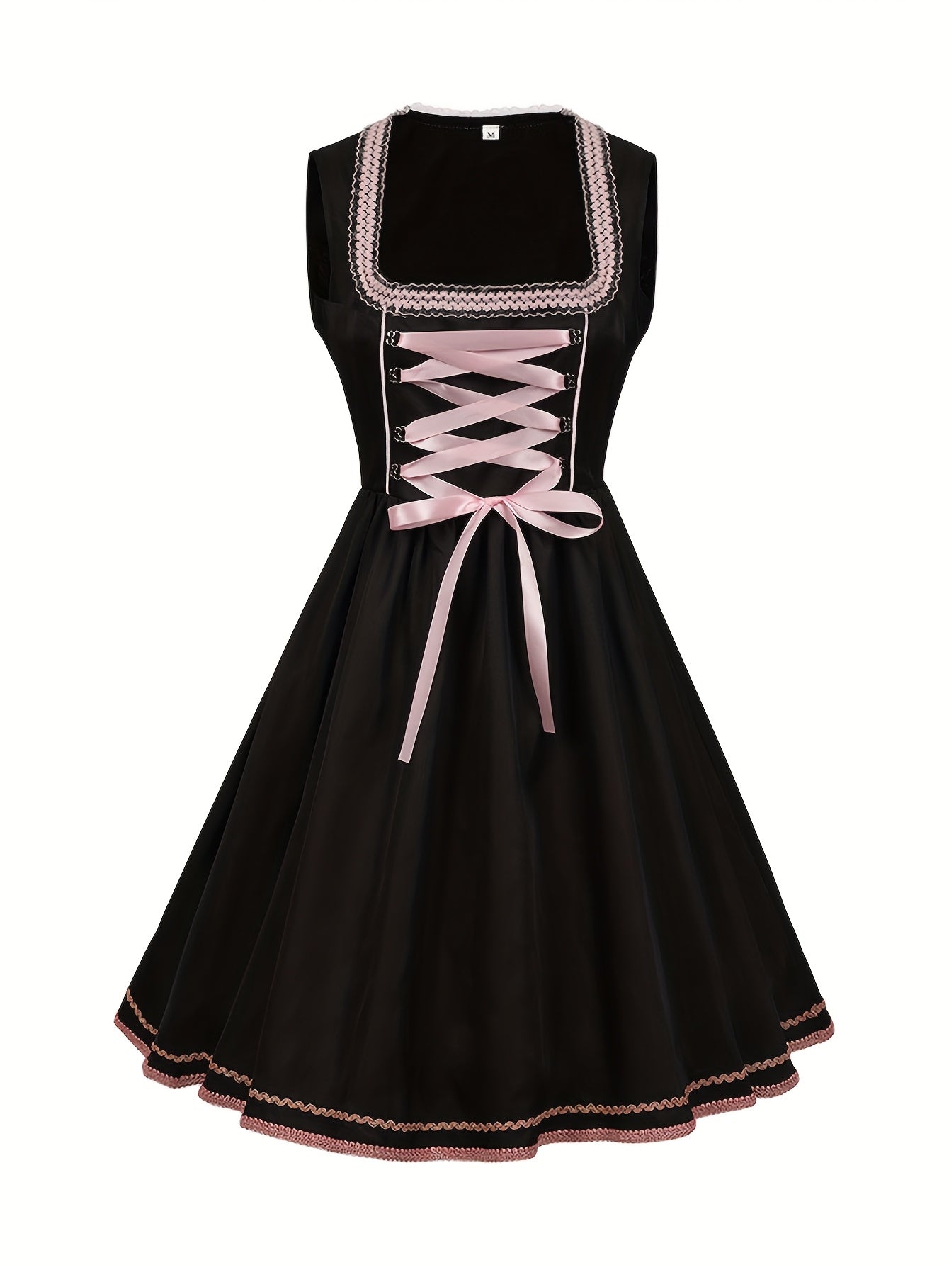 RosaMira Dirndl Dress – Floral Embroidered Oktoberfest Dress with Lace Trim