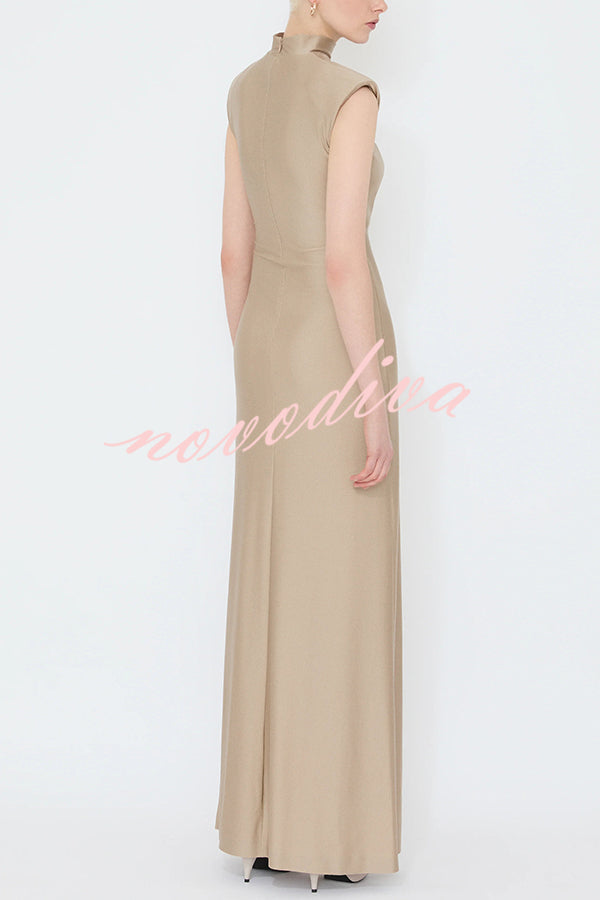 High Neck Ankle-Length Dress™ — Effortless Graceful Silhouette