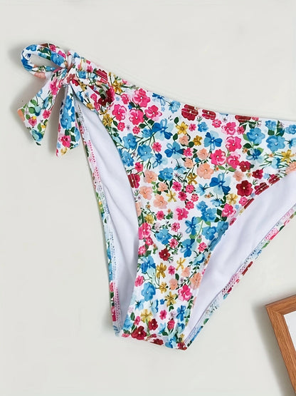 LioraSol™ Floral High-Cut Bikini Bottoms — Flattering Fit, Effortless Grace