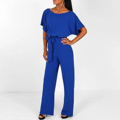 Elva Eleganter Jumpsuit™ — Flattering Belted Waist, Effortless Style
