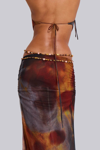 Animal-Print Mesh Dress™ — Sculpted Curves, Gleaming Luxe