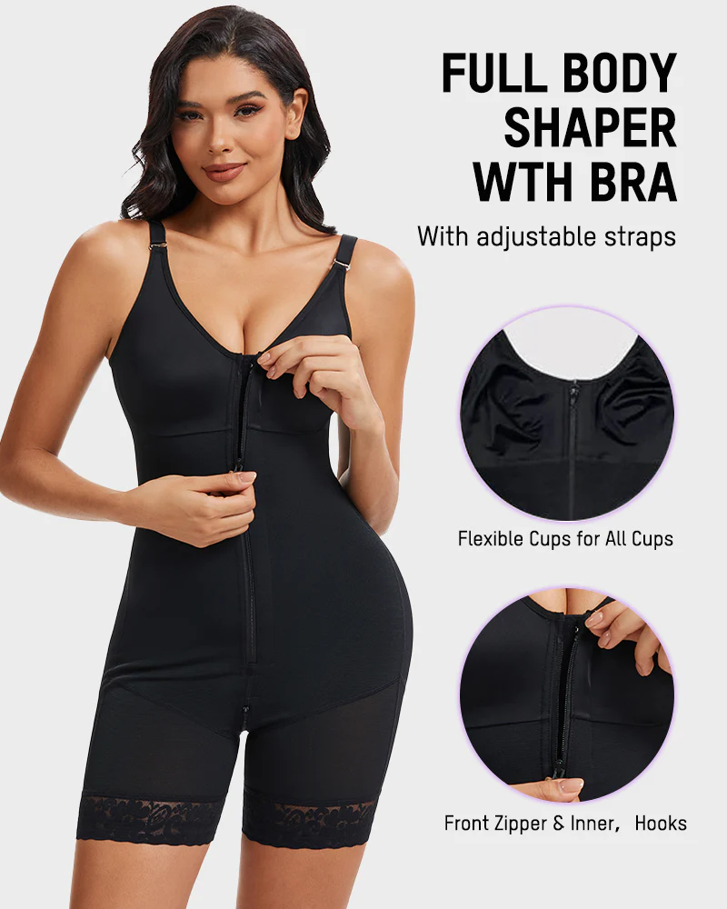 Tummy Control Butt Lifter Shaper with Zipper Crotch Fajas Colombianas — Sculpted Curves, Seamless Comfort