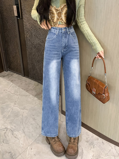 RetroVale Wide-Leg Jeans – High-Waisted Vintage Denim with Boot Cut Fit