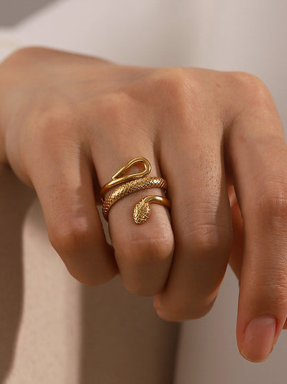 Serpentis™ Adjustable Snake Ring — Effortless Edge, Endless Elegance