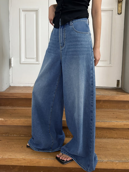 High Waisted Wide Leg Jeans – Vintage-Inspired Denim with Ultra-Loose Fit