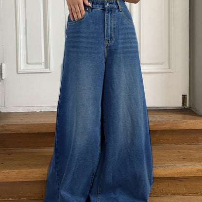 High Waisted Wide Leg Jeans – Vintage-Inspired Denim with Ultra-Loose Fit