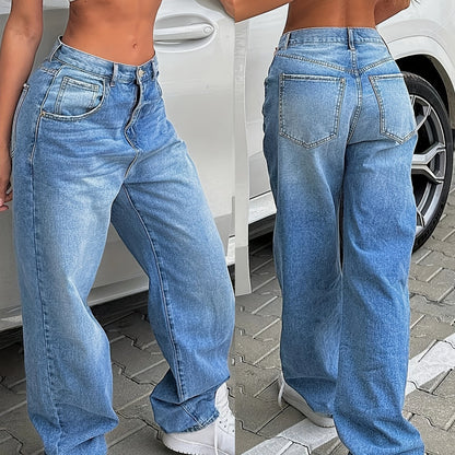 RetroWeave Vintage Jeans – Loose Fit Light-Wash Denim for Streetwear Style