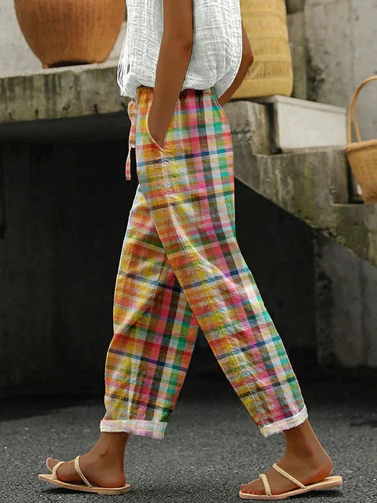 VersaLoom™ Checkered Trousers — Sculpted Comfort, Timeless Style