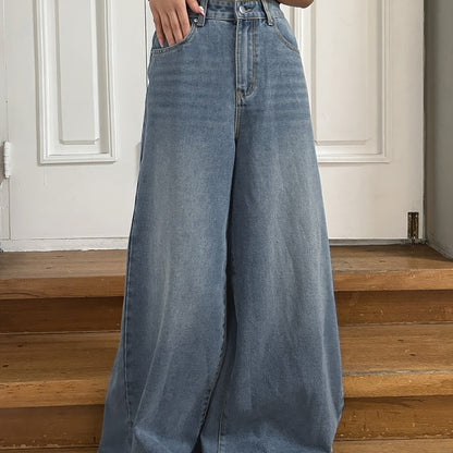 High Waisted Wide Leg Jeans – Vintage-Inspired Denim with Ultra-Loose Fit