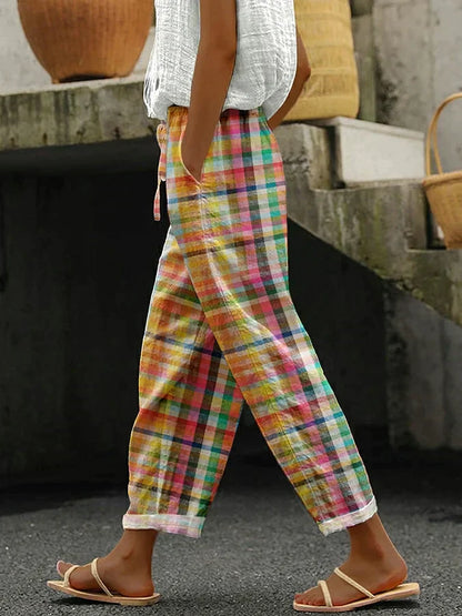 VersaLoom™ Checkered Trousers — Sculpted Comfort, Timeless Style