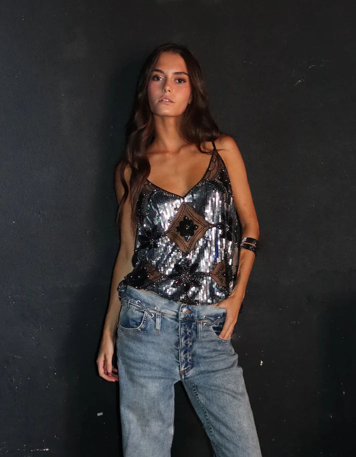 LioraLux™ Mesh Top — Radiate Effortless Glamour Everywear