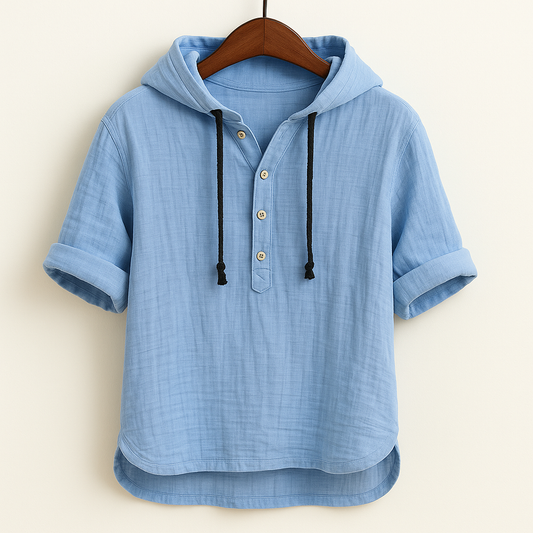 Cloudveil™ Cotton-Linen Hoodie — Lightweight Comfort, Effortless Style