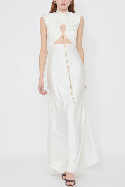 High Neck Ankle-Length Dress™ — Effortless Graceful Silhouette