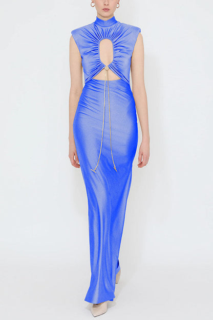 High Neck Ankle-Length Dress™ — Effortless Graceful Silhouette