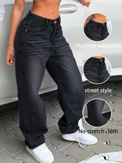 RetroWeave Vintage Jeans – Loose Fit Light-Wash Denim for Streetwear Style