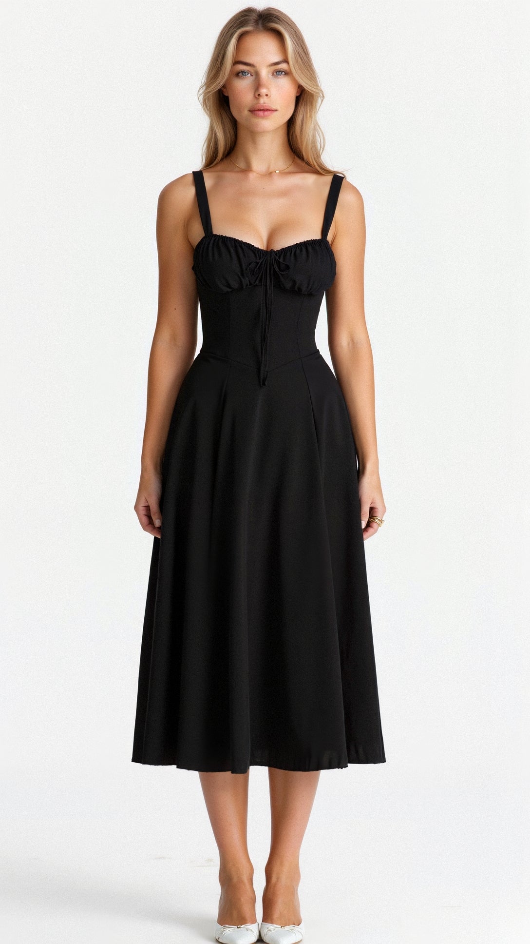 SoveaFrame™ Waist Dress — Sculpted Elegance Meets Summer Breeze