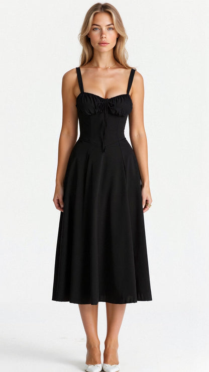 SoveaFrame™ Waist Dress — Sculpted Elegance Meets Summer Breeze