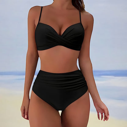MorayaWave™ High Waist Bikini Set — Sculpted Fit, Effortless Confidence