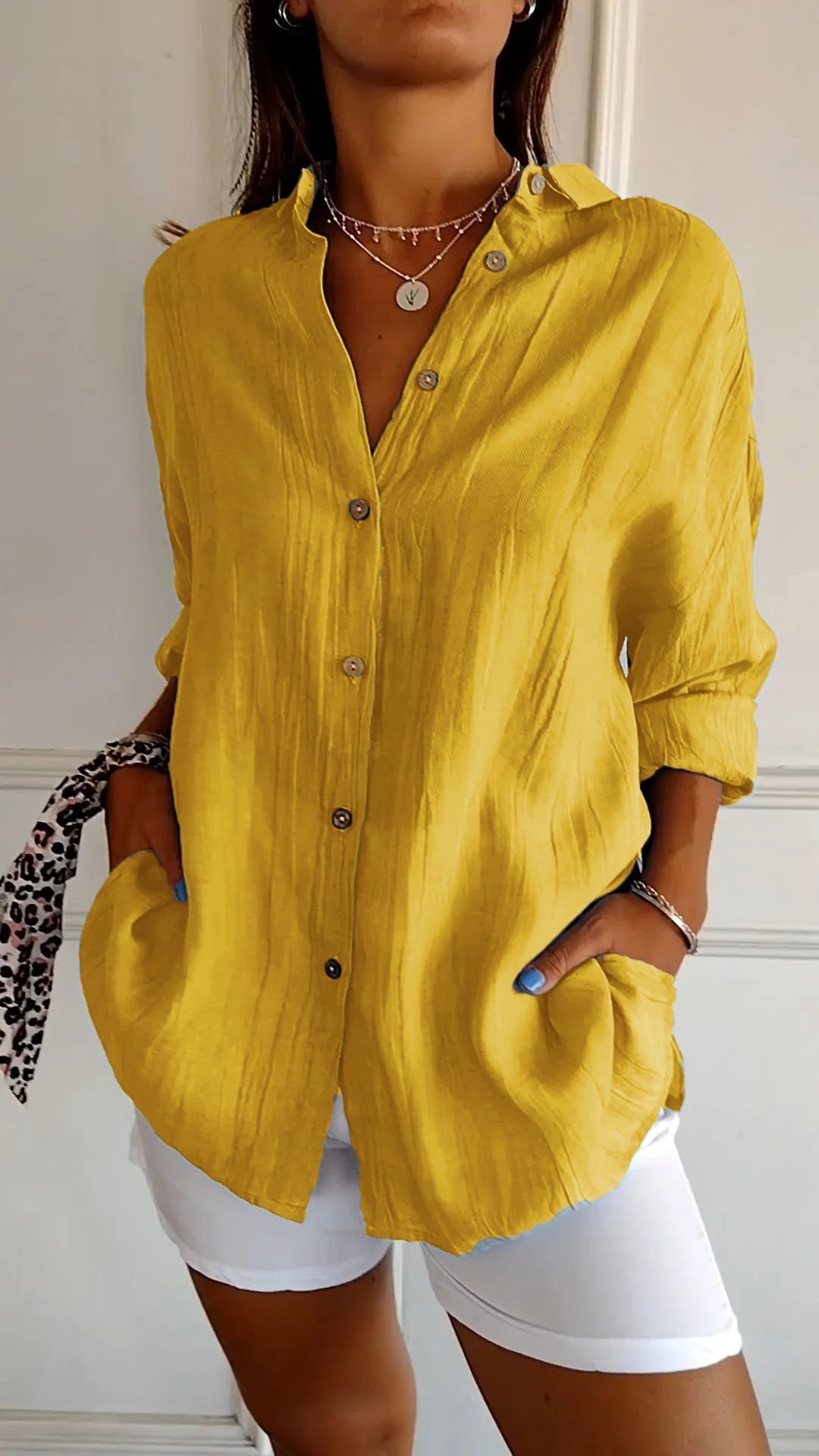 VelaMist™ Pleated Blouse — Flattering Fit, All-Day Comfort