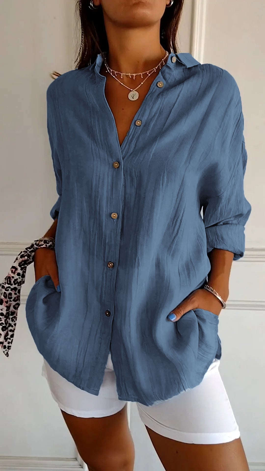 VelaMist™ Pleated Blouse — Flattering Fit, All-Day Comfort