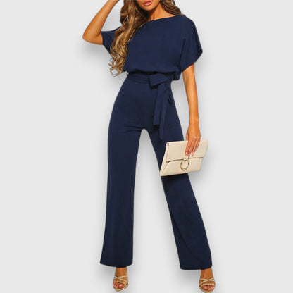 Elva Eleganter Jumpsuit™ — Flattering Belted Waist, Effortless Style