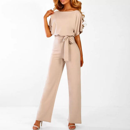 Elva Eleganter Jumpsuit™ — Flattering Belted Waist, Effortless Style